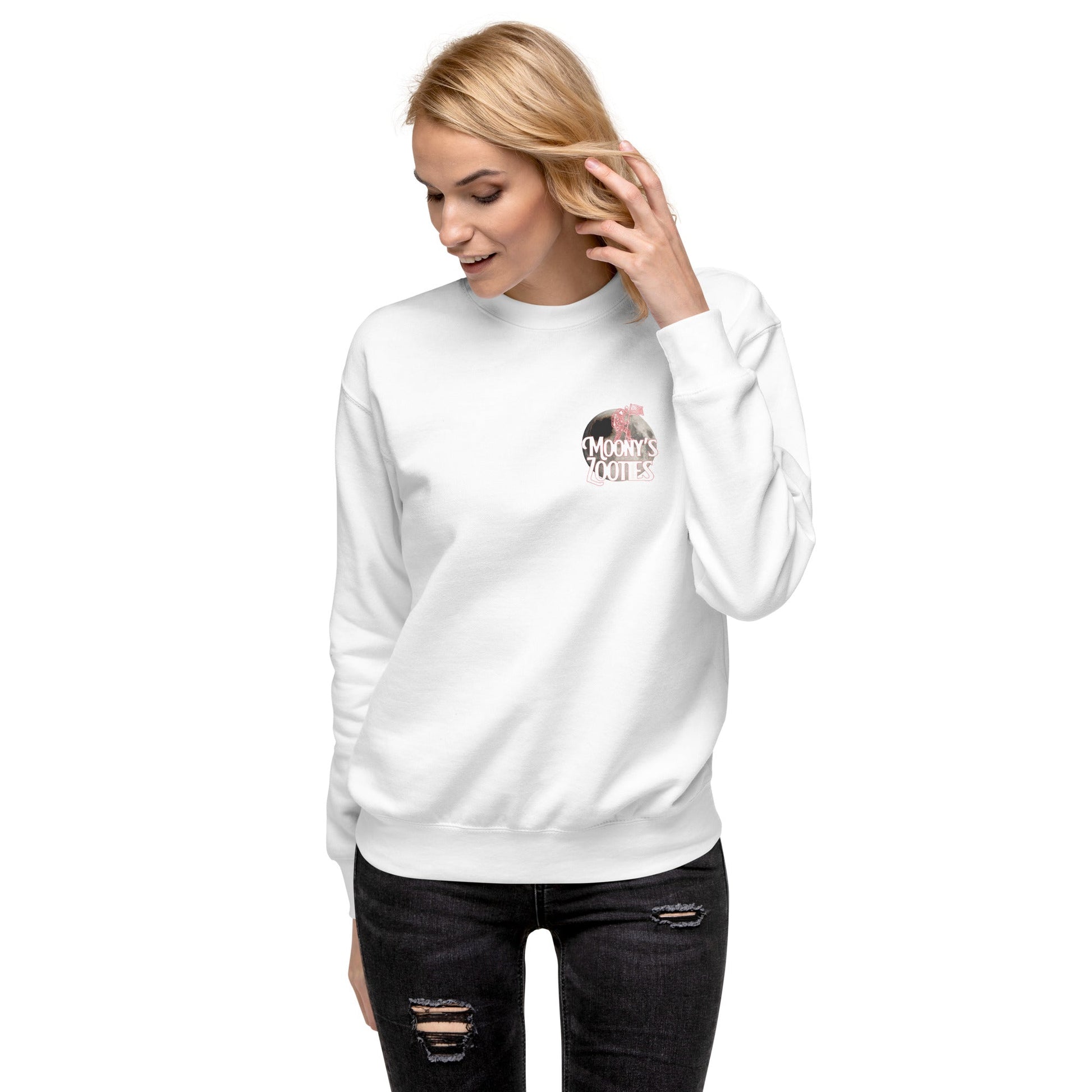 Astro Moony Unisex Premium Sweatshirt - WEED WEAR